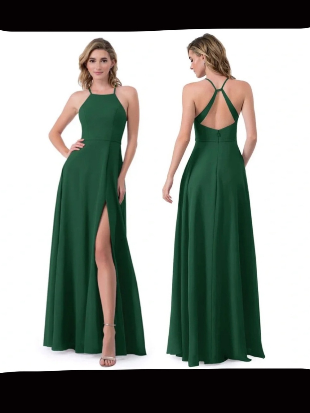 Azazie Dark Green A6/8 Maxi Dress